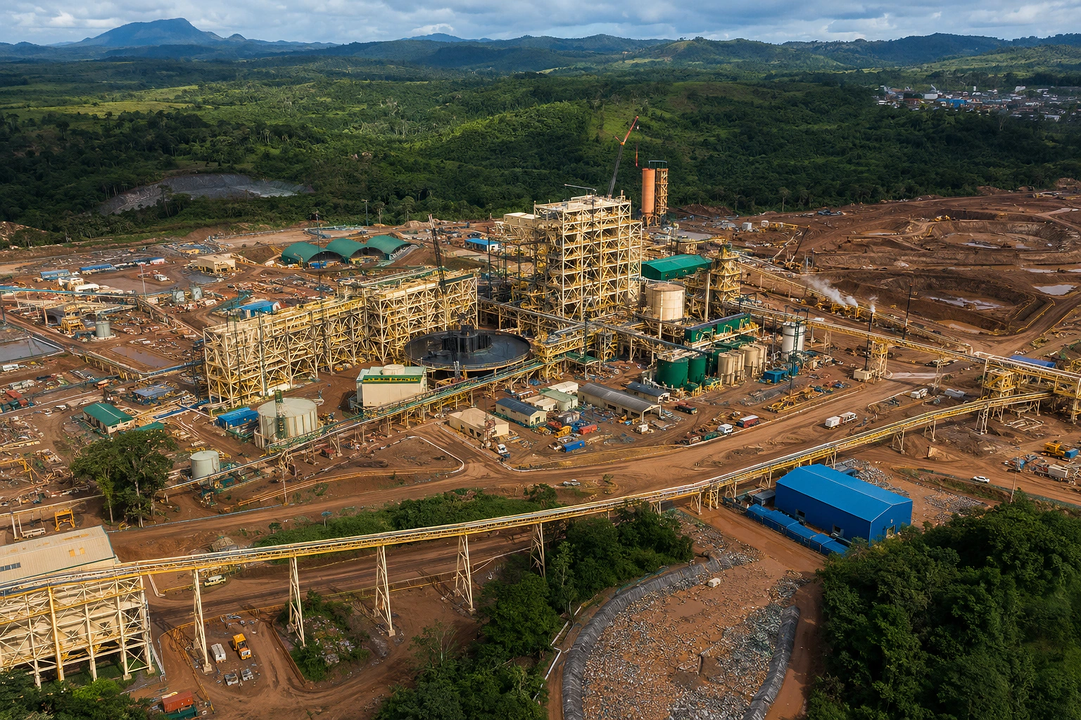 Open-pit mining operation in Liberia